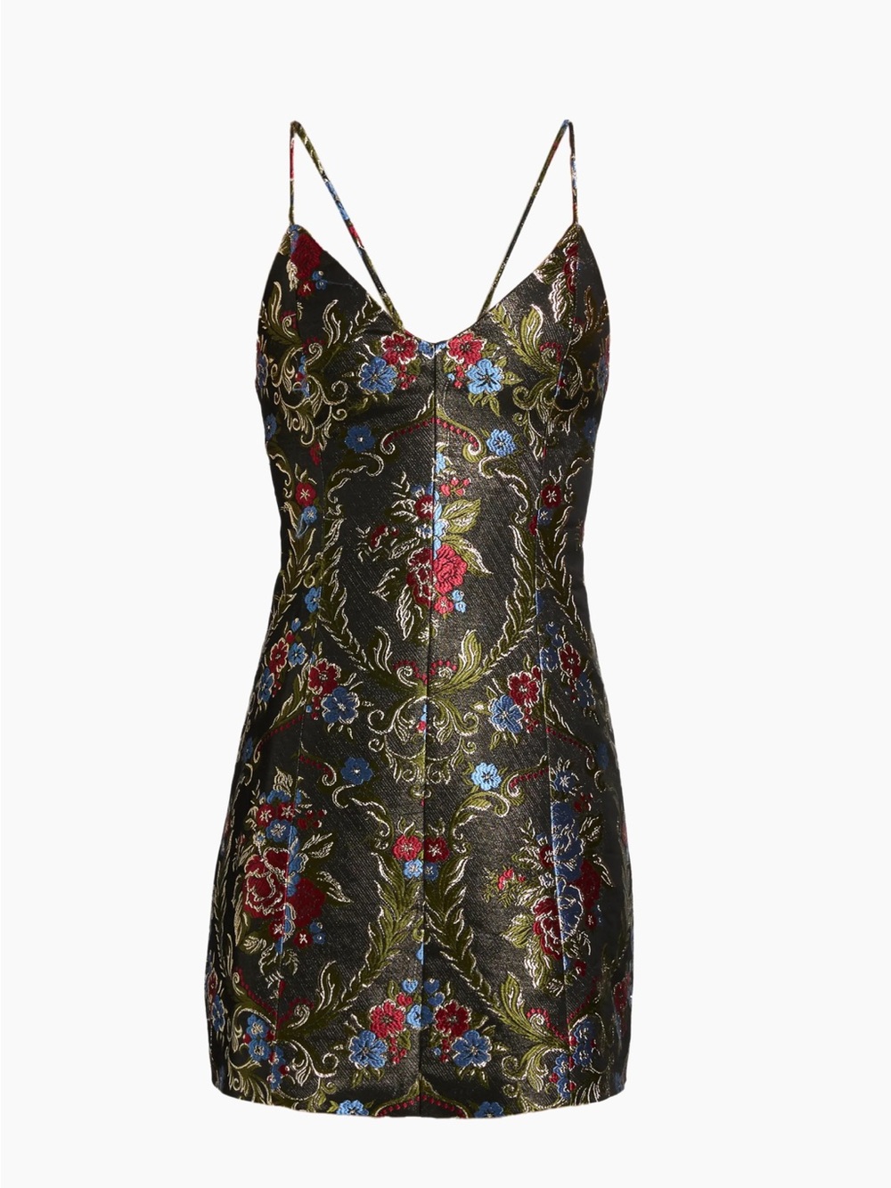 Alice + Olivia Tayla Floral Jacquard Structured Mini Dress